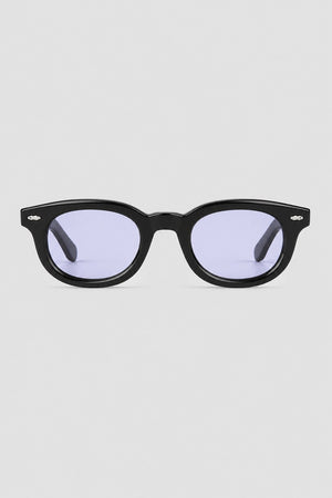 Olivier Marel Cortina '04 lilac polarized round sunglasses in acetate, front view