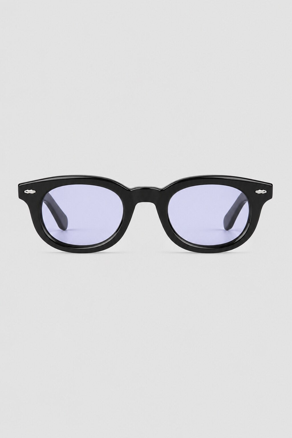 Olivier Marel Cortina '04 lilac polarized round sunglasses in acetate, front view