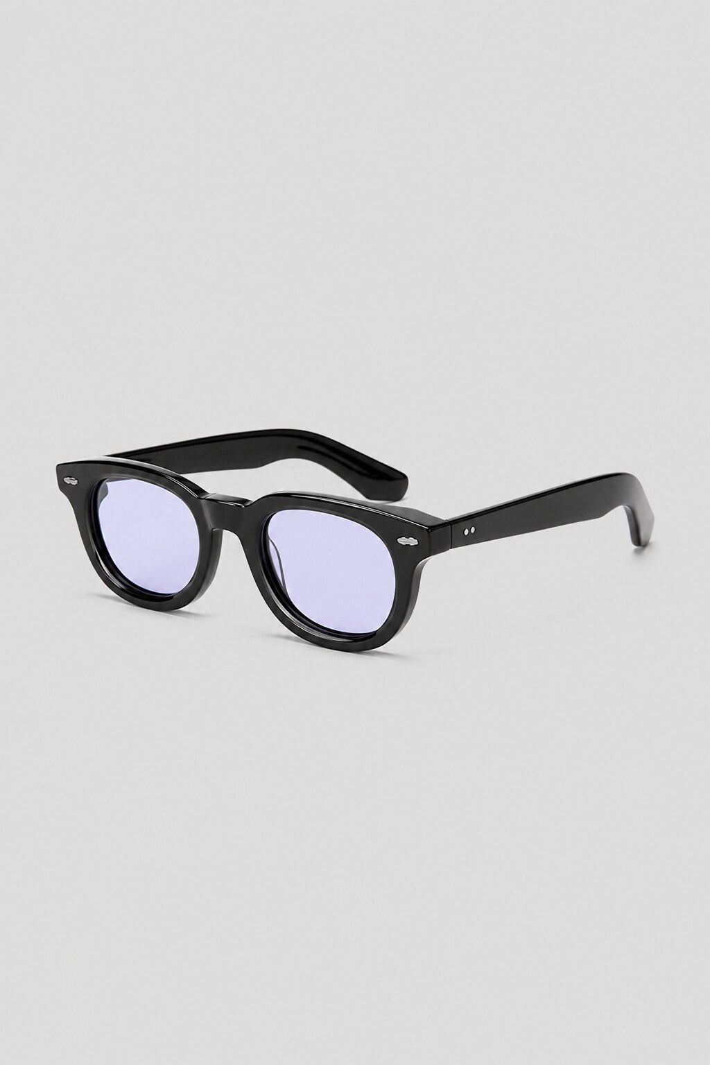 Olivier Marel Cortina '04 lilac polarized round sunglasses, side profile, unisex fit