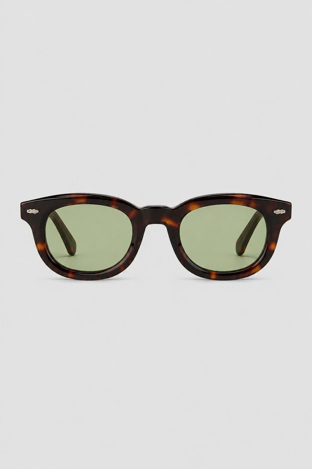 Olivier Marel Cortina '04 tortoiseshell polarized round sunglasses in acetate, front view