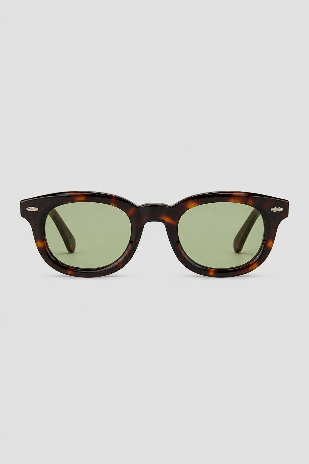 Olivier Marel Cortina '04 tortoiseshell polarized round sunglasses in acetate, front view