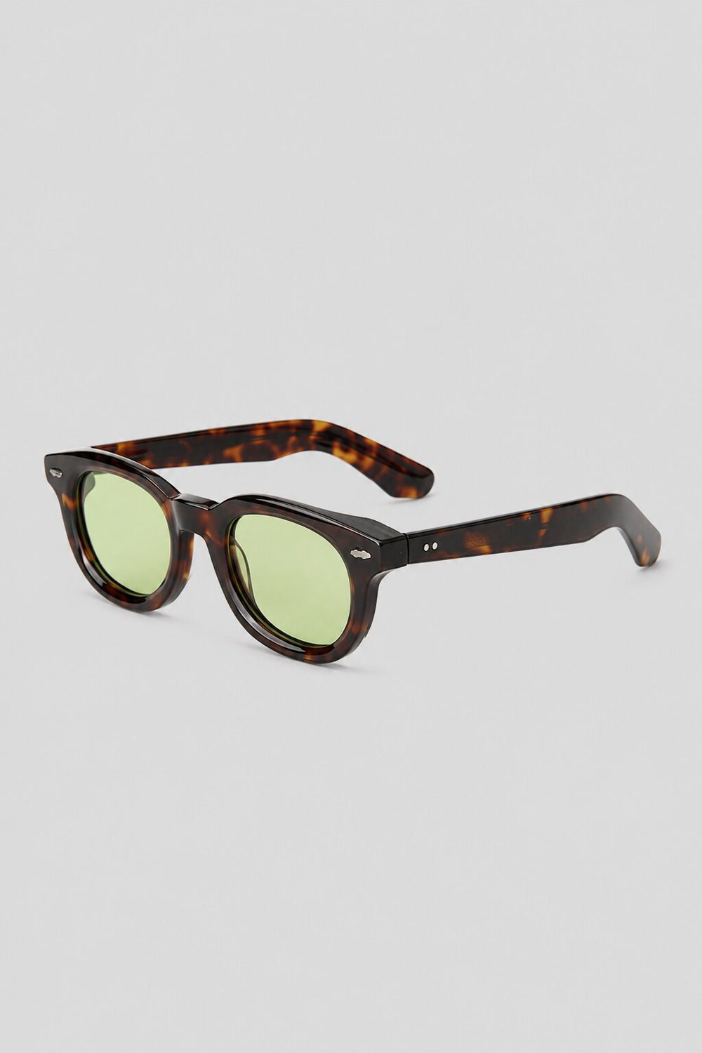 Olivier Marel Cortina '04 tortoiseshell polarized round sunglasses, side profile, unisex fit