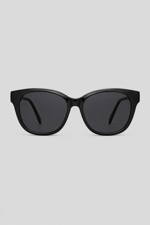 Olivier Marel Courchevel '75 black polarized cat-eye sunglasses, side profile, women's fit