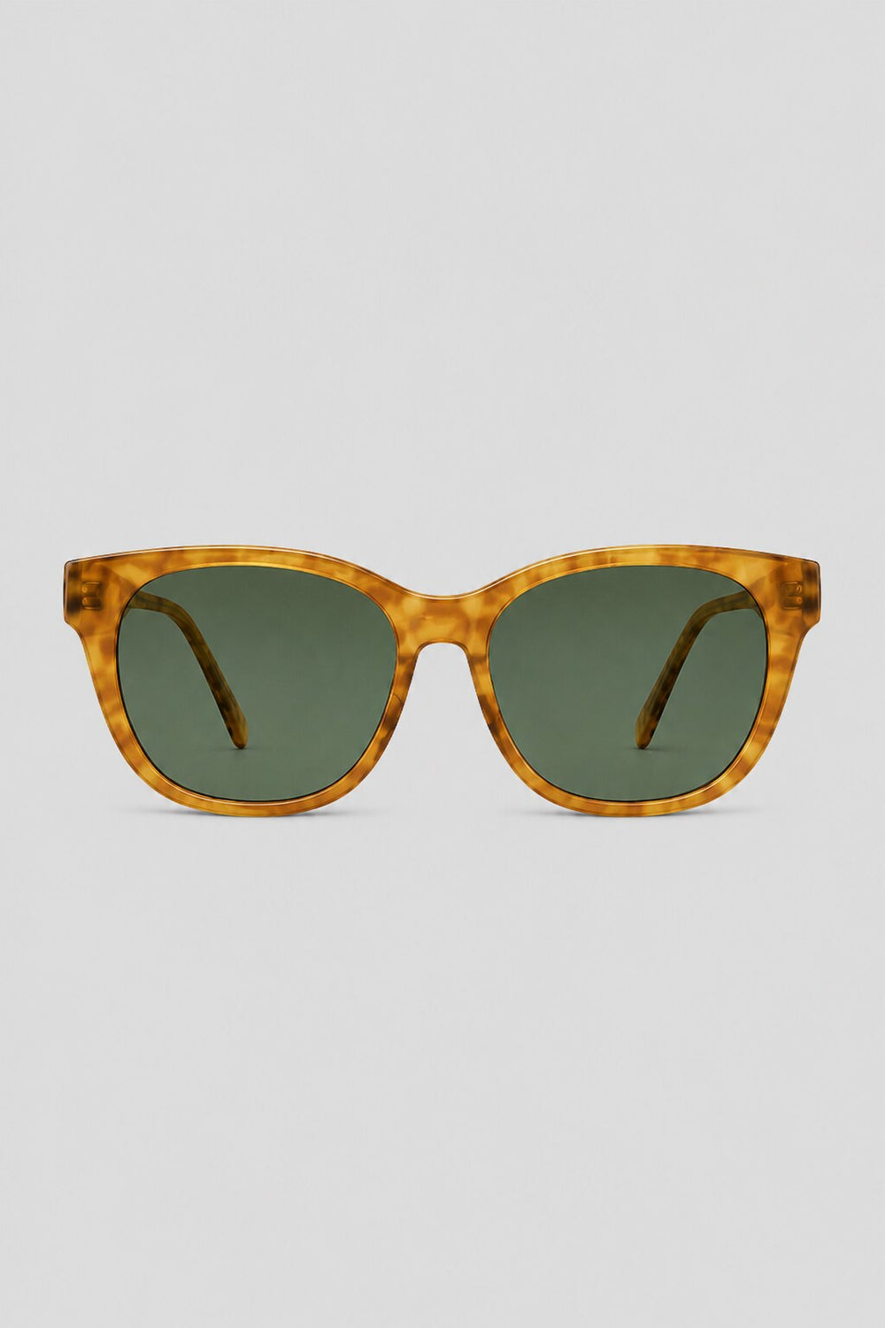 Olivier Marel Courchevel '75 green polarized cat-eye sunglasses, side profile, women's fit