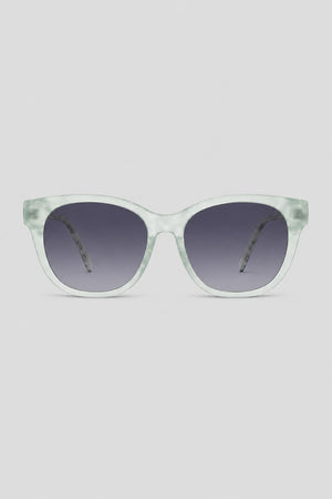 Olivier Marel Courchevel '75 gray polarized cat-eye sunglasses, side profile, women's fit