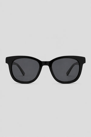 Olivier Marel Davos '58 black square sunglasses in acetate, front view