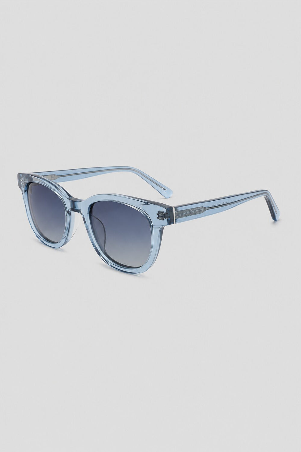 Olivier Marel Davos '58 blue square sunglasses, side profile, unisex fit