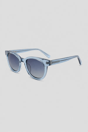 Olivier Marel Davos '58 blue square sunglasses, side profile, unisex fit