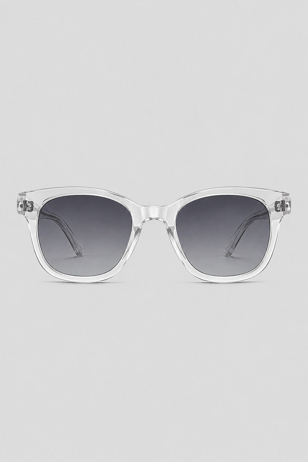 Olivier Marel Davos '58 clear square sunglasses in acetate, front view