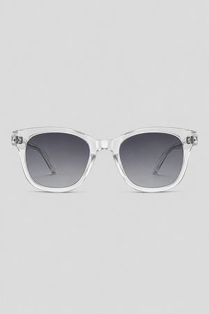 Olivier Marel Davos '58 clear square sunglasses in acetate, front view