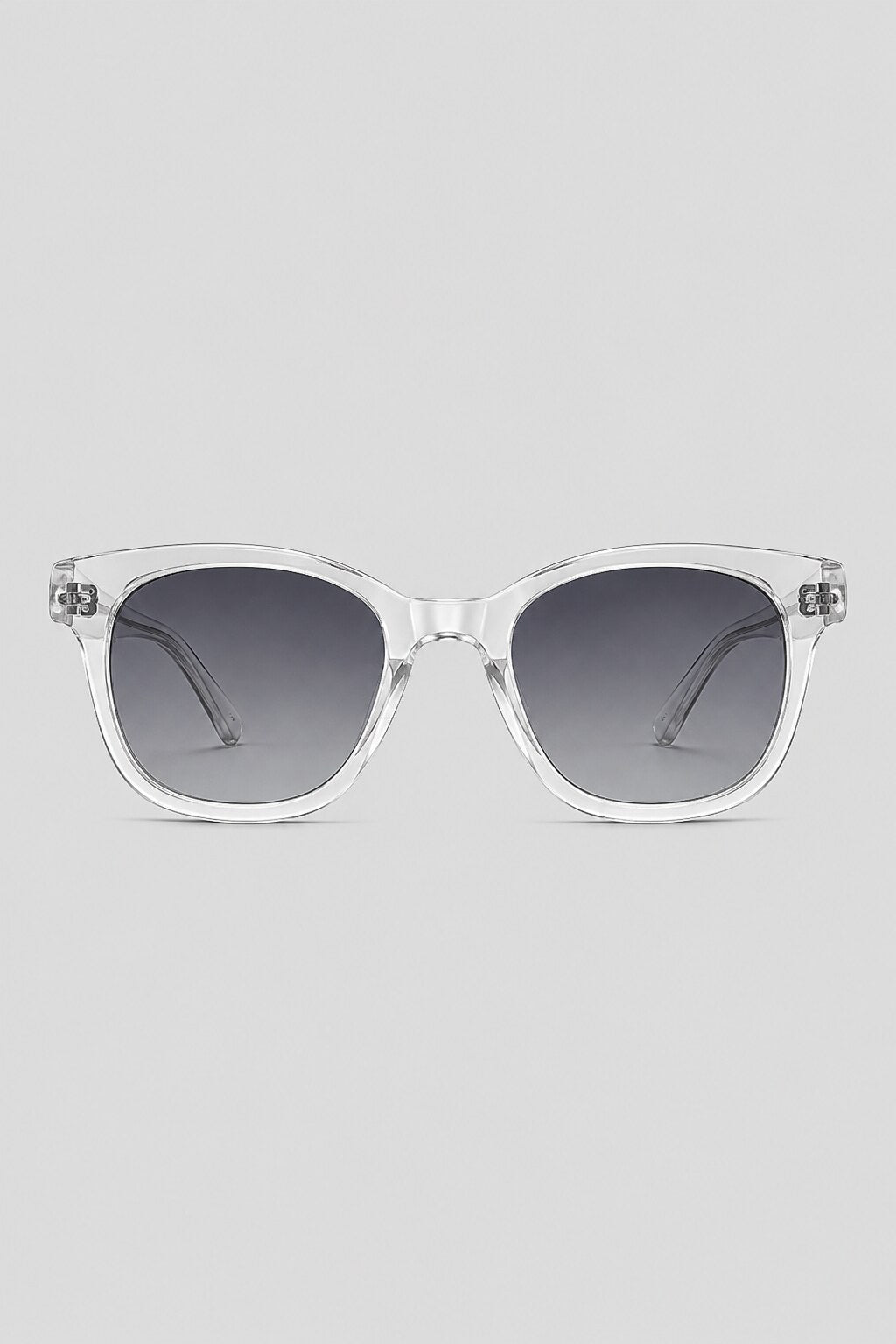 Olivier Marel Davos '58 clear square sunglasses in acetate, front view