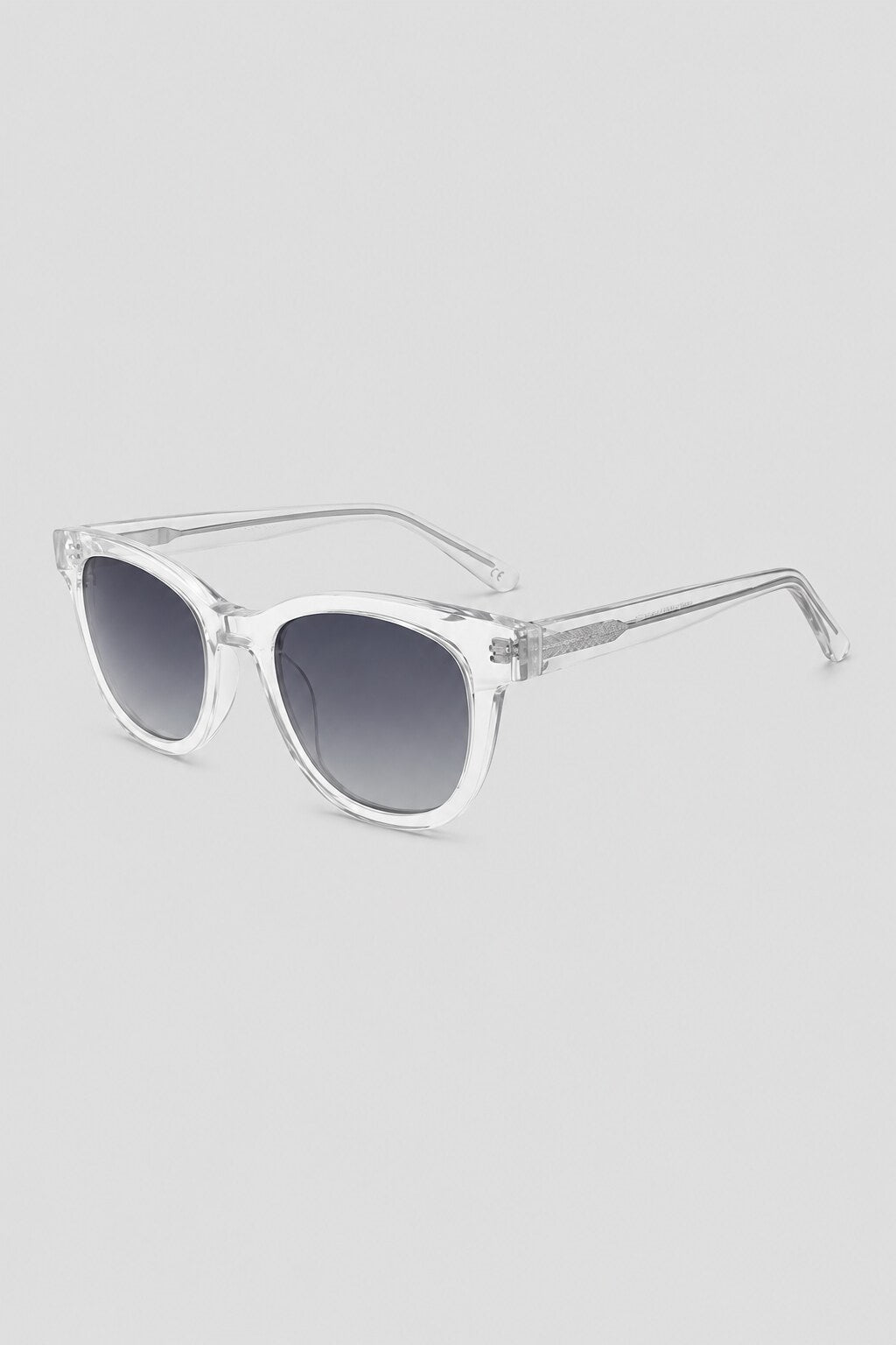 Olivier Marel Davos '58 clear square sunglasses, side profile, unisex fit