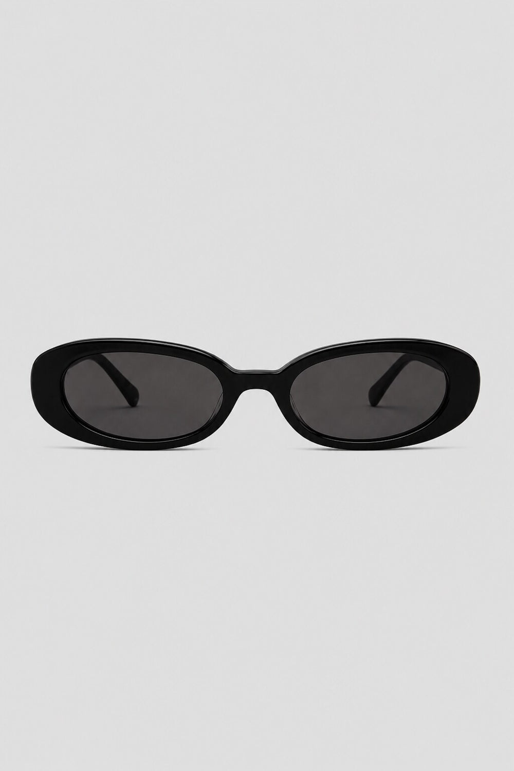 Olivier Marel Deauville '27 black oval sunglasses in acetate, front view