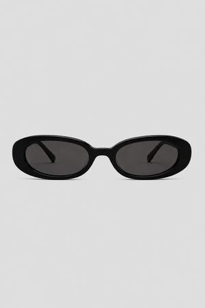 Olivier Marel Deauville '27 black oval sunglasses in acetate, front view