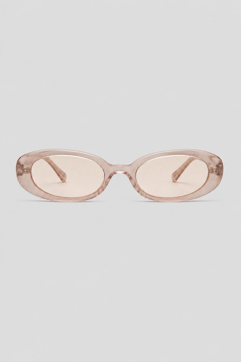 Olivier Marel Deauville '27 champagne oval sunglasses in acetate, front view