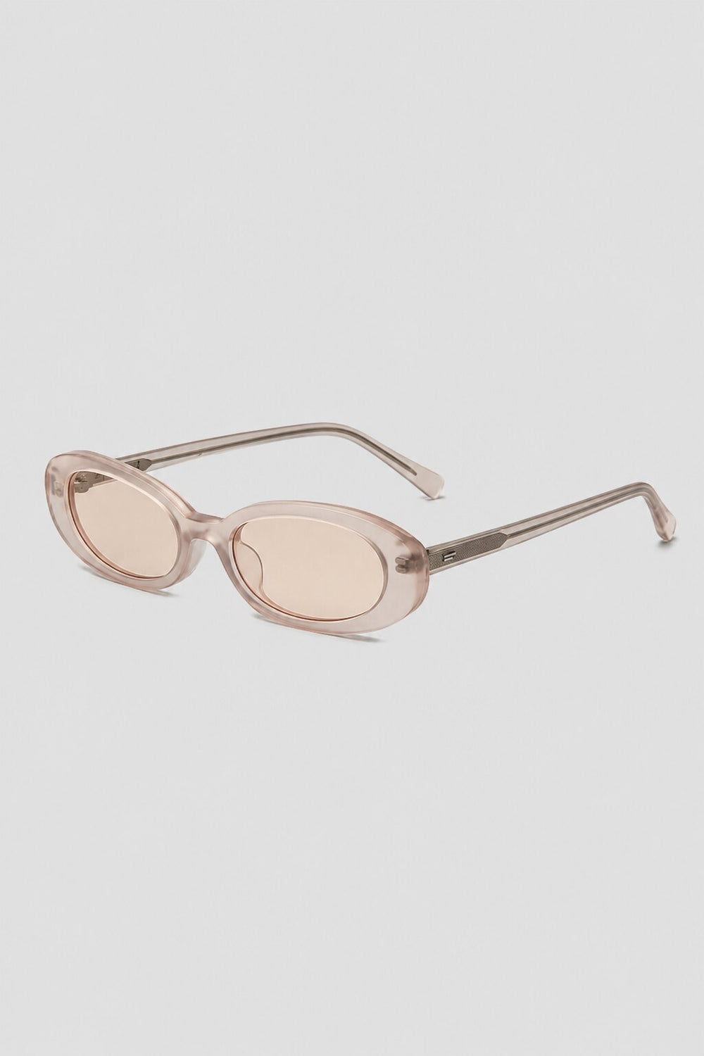 Olivier Marel Deauville '27 champagne oval sunglasses, side profile, women's fit