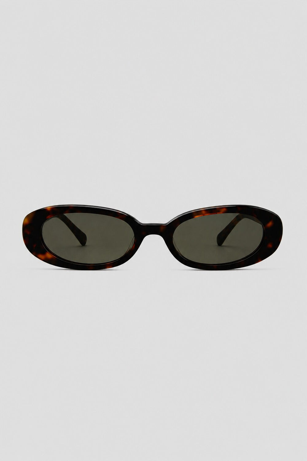 Olivier Marel Deauville '27 green oval sunglasses, side profile, women's fit