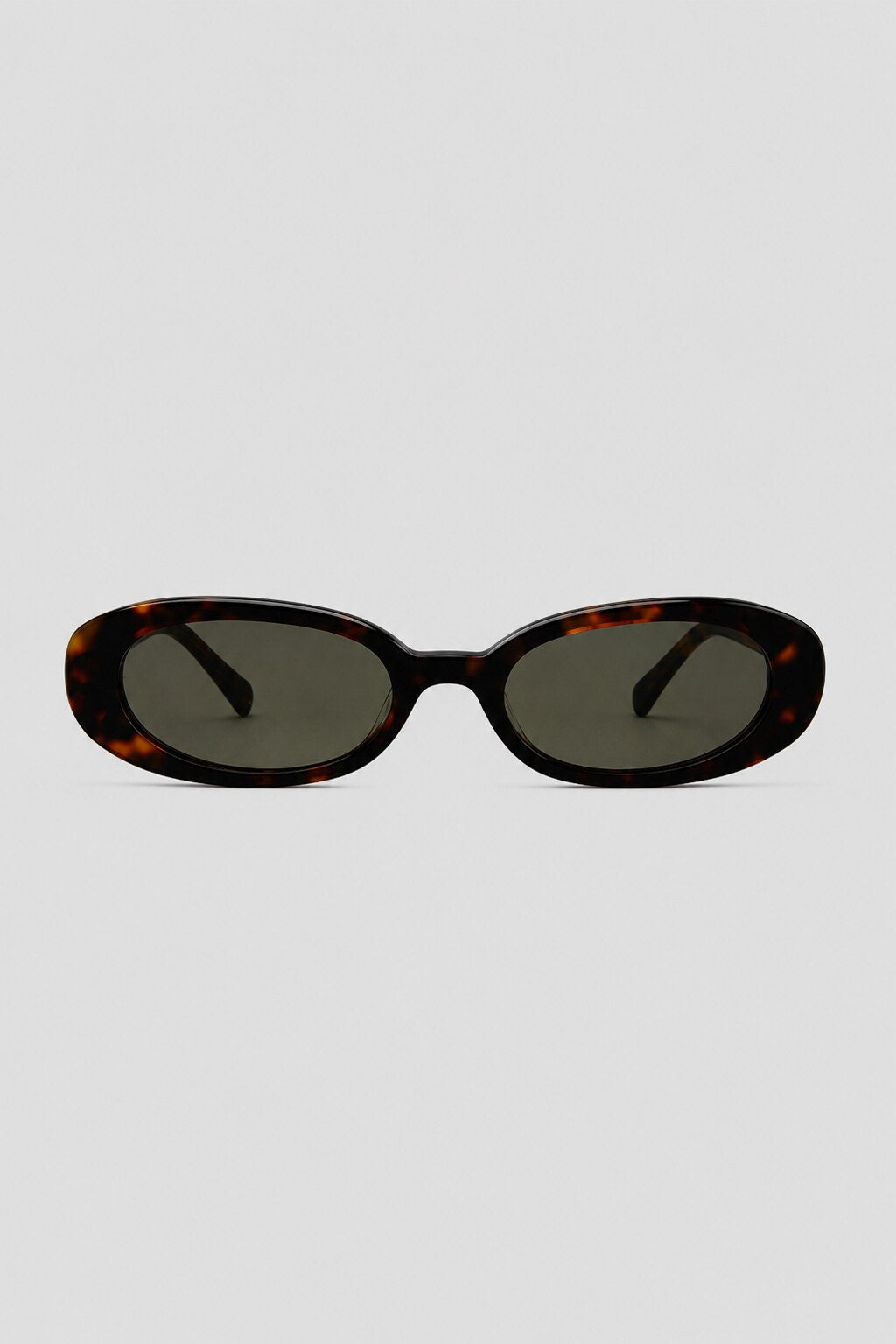 Olivier Marel Deauville '27 green oval sunglasses, side profile, women's fit