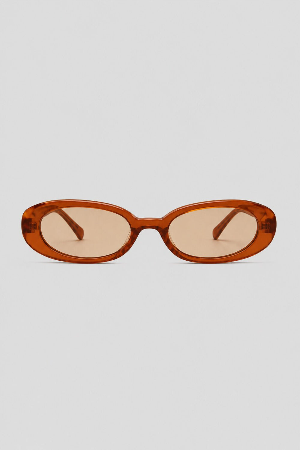 Olivier Marel Deauville '27 orange oval sunglasses in acetate, front view