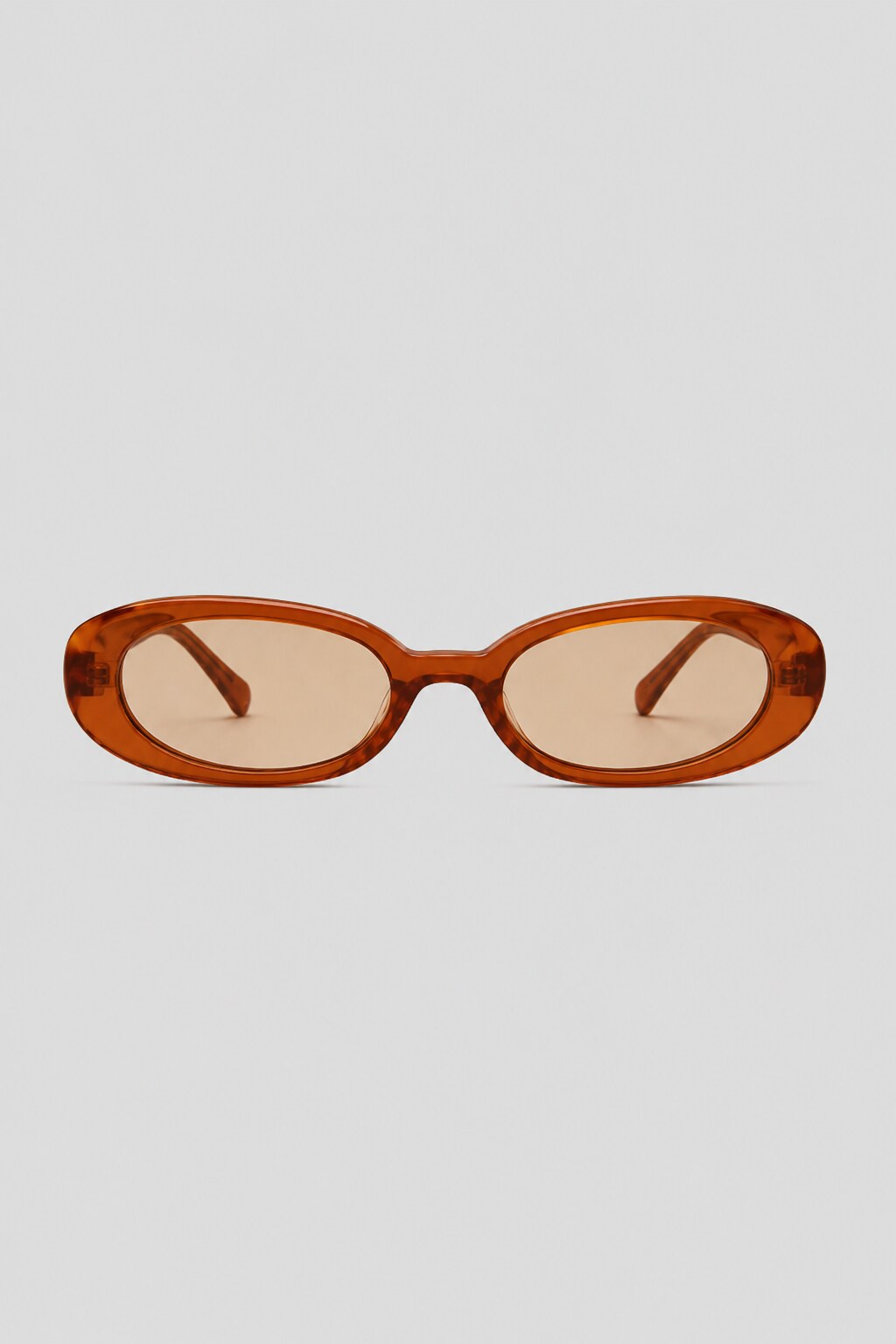 Olivier Marel Deauville '27 orange oval sunglasses in acetate, front view