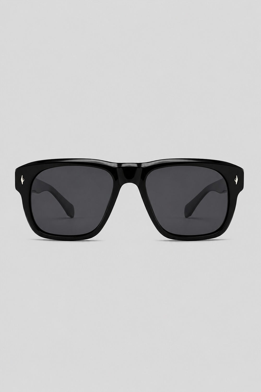 Olivier Marel Estoril '29 black square sunglasses in acetate, front view