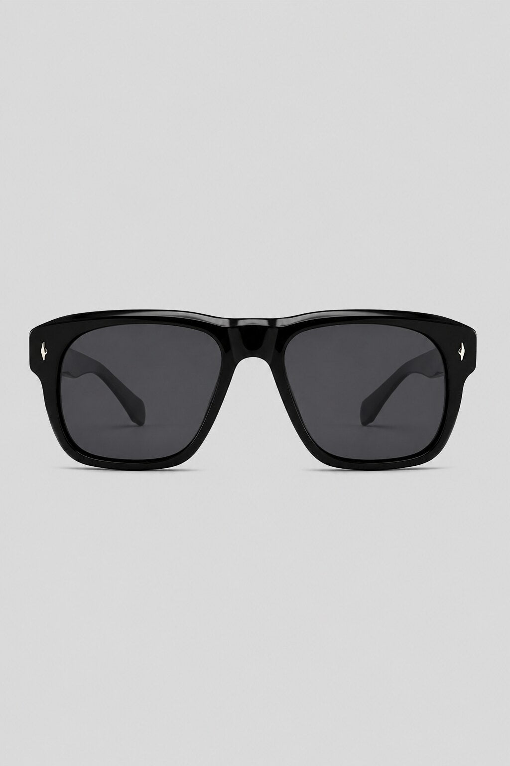 Olivier Marel Estoril '29 black square sunglasses in acetate, front view