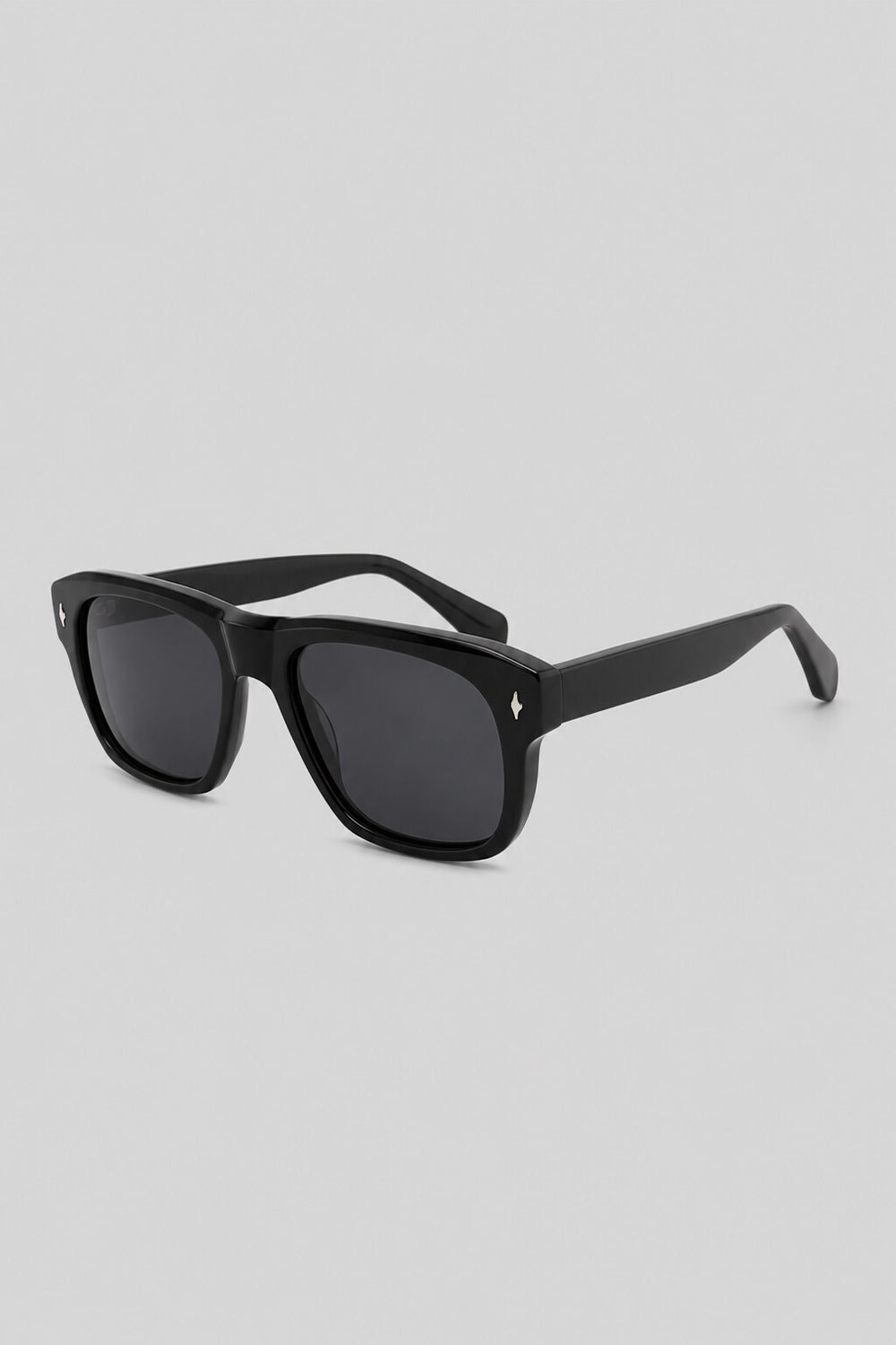 Olivier Marel Estoril '29 black square sunglasses, side profile, men's fit
