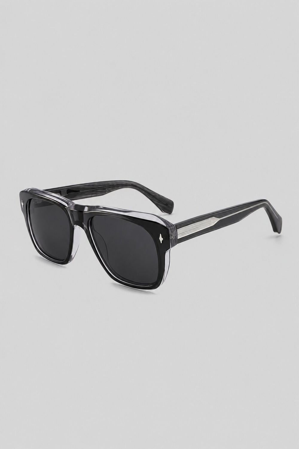 Olivier Marel Estoril '29 in black acetate square frame, three-quarter view
