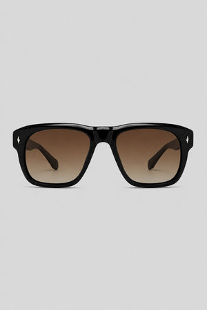 Olivier Marel Estoril '29 brown square sunglasses in acetate, front view