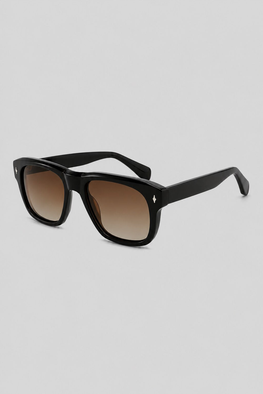 Olivier Marel Estoril '29 brown square sunglasses, side profile, men's fit