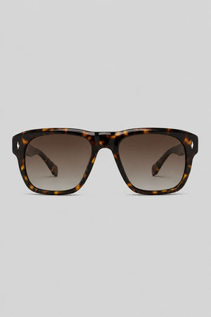 Olivier Marel Estoril '29 tortoiseshell square sunglasses in acetate, front view