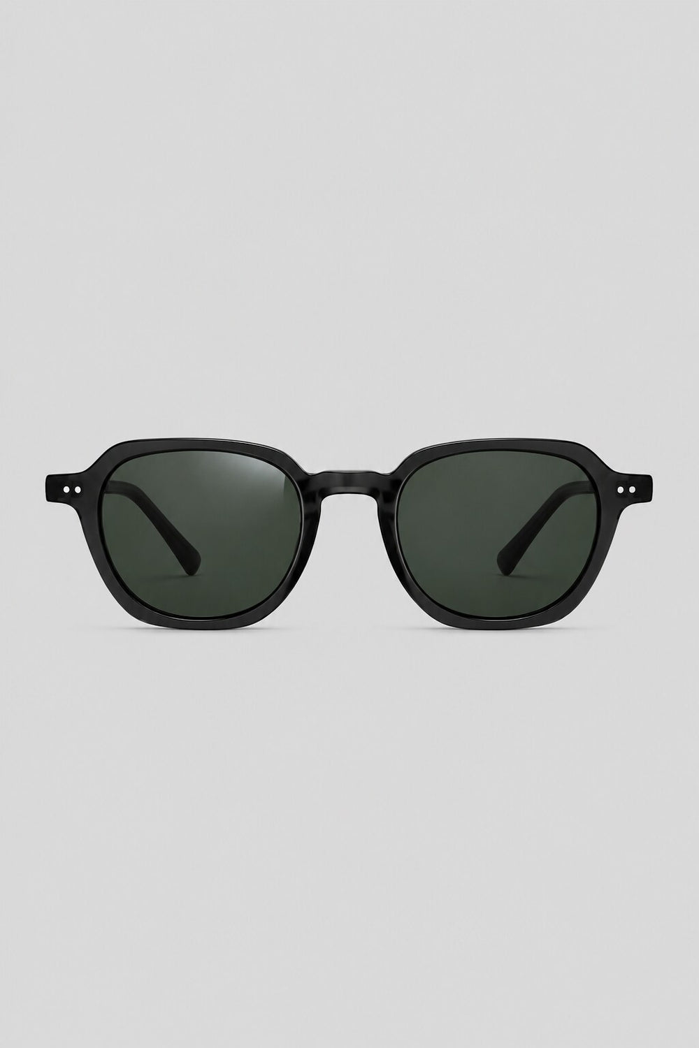 Black round polarized sunglasses by Olivier Marel, unisex - Faro '98