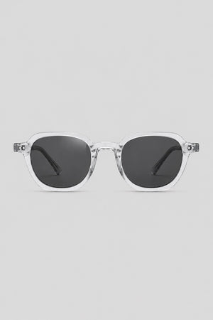 Clear round sunglasses by Olivier Marel, unisex - Faro '98