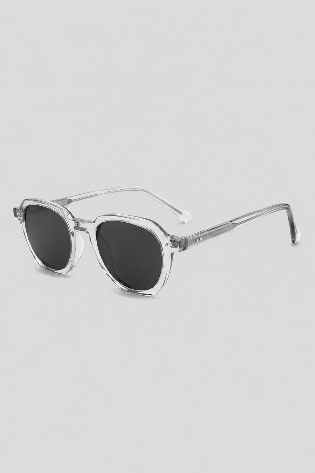 Clear round sunglasses by Olivier Marel, unisex - Faro '98