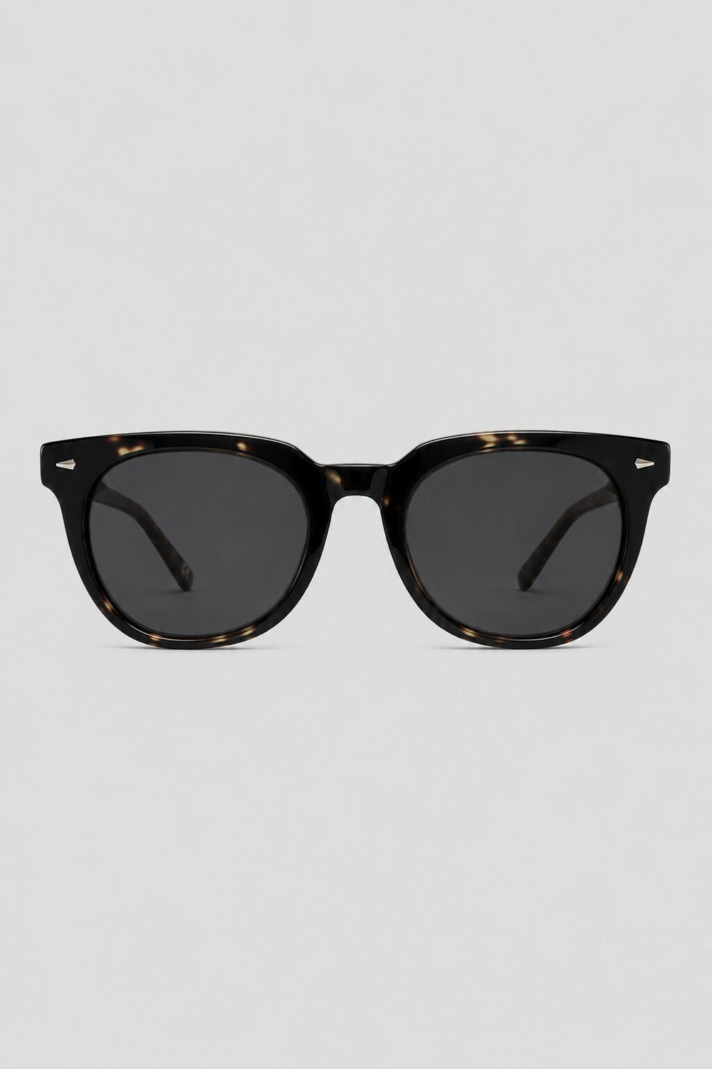 Olivier Marel Granada '38 black tortoise round sunglasses in acetate, front view