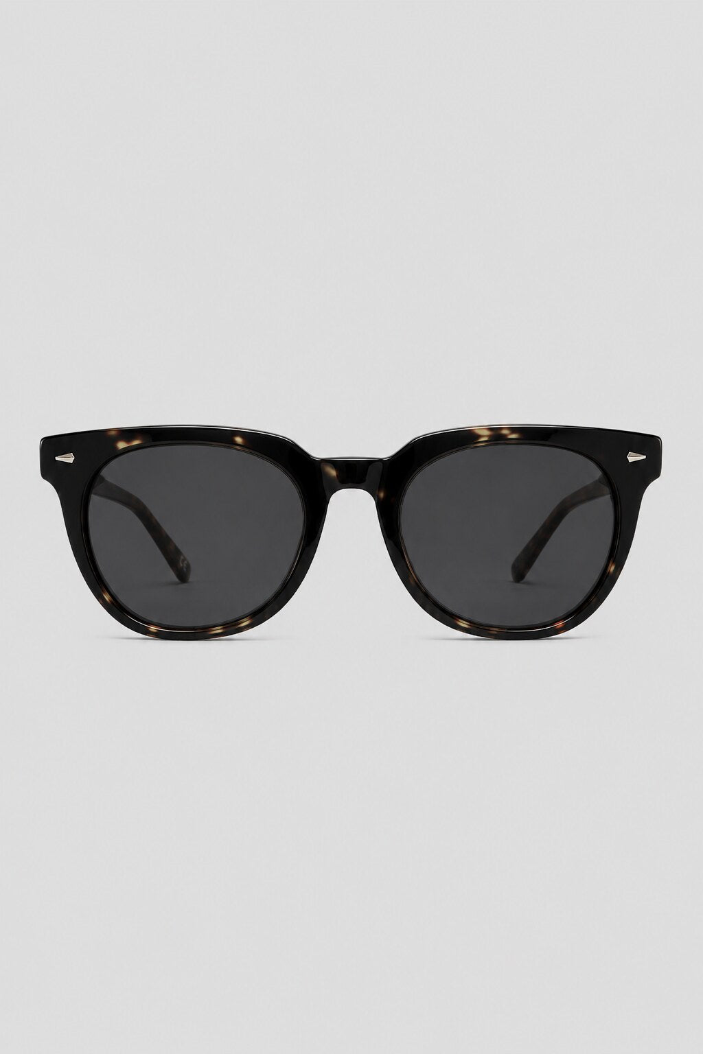 Olivier Marel Granada '38 black tortoise round sunglasses in acetate, front view