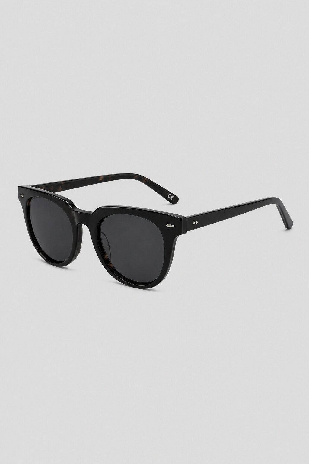 Olivier Marel Granada '38 black tortoise round sunglasses, side profile, unisex fit