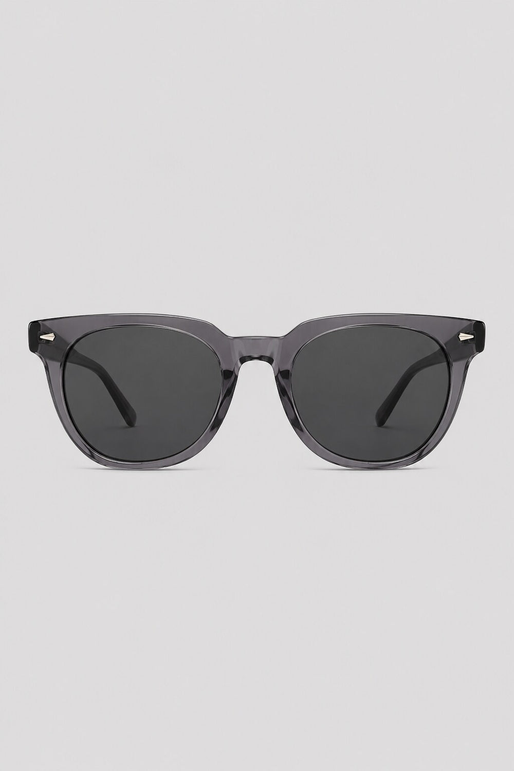 Olivier Marel Granada '38 gray round sunglasses in acetate, front view