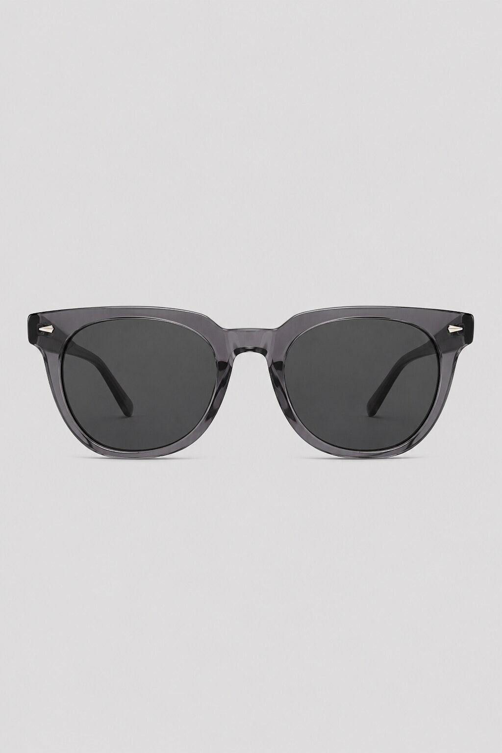 Olivier Marel Granada '38 gray round sunglasses in acetate, front view