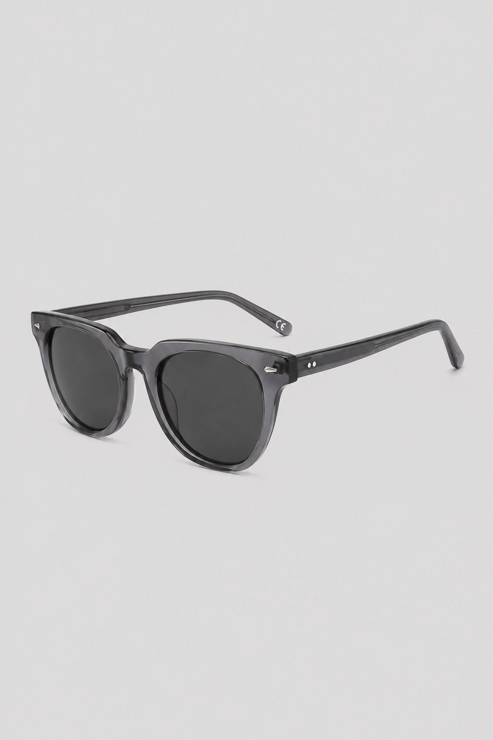 Olivier Marel Granada '38 gray round sunglasses, side profile, unisex fit