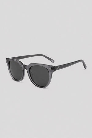 Olivier Marel Granada '38 gray round sunglasses, side profile, unisex fit