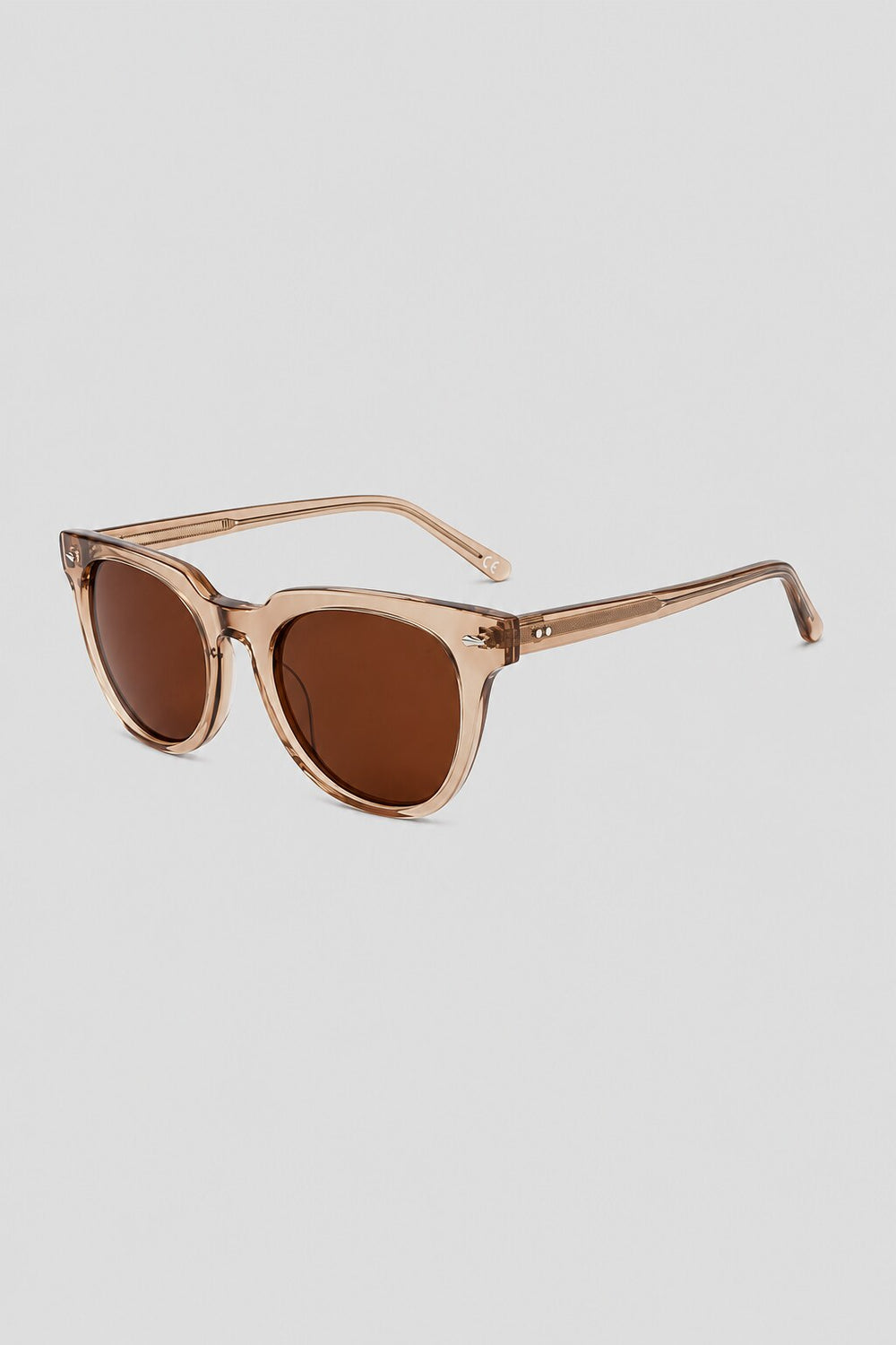 Olivier Marel Granada '38 red round sunglasses, side profile, unisex fit