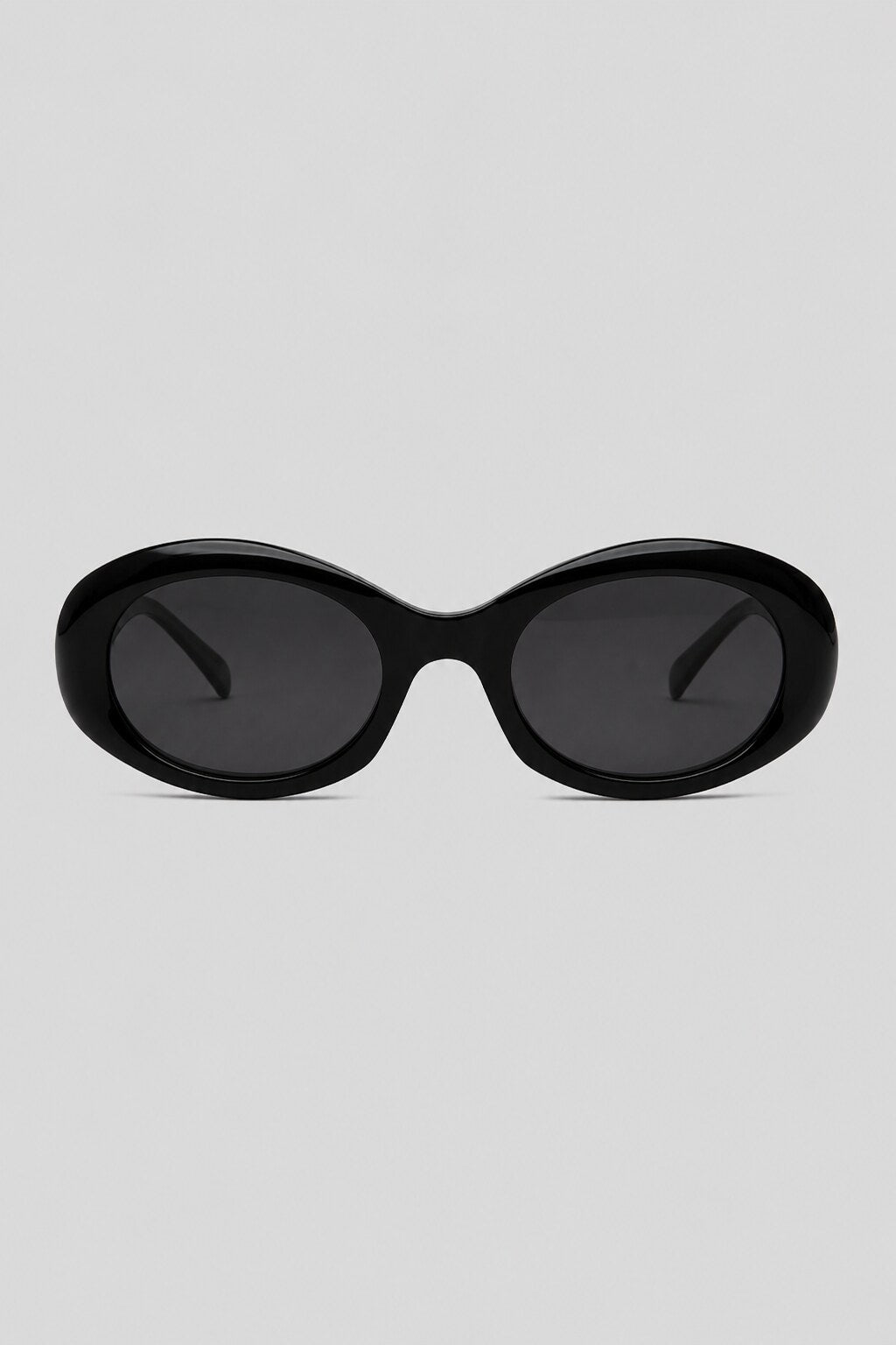 Olivier Marel Gstaad '25 black polarized oval sunglasses in acetate, front view