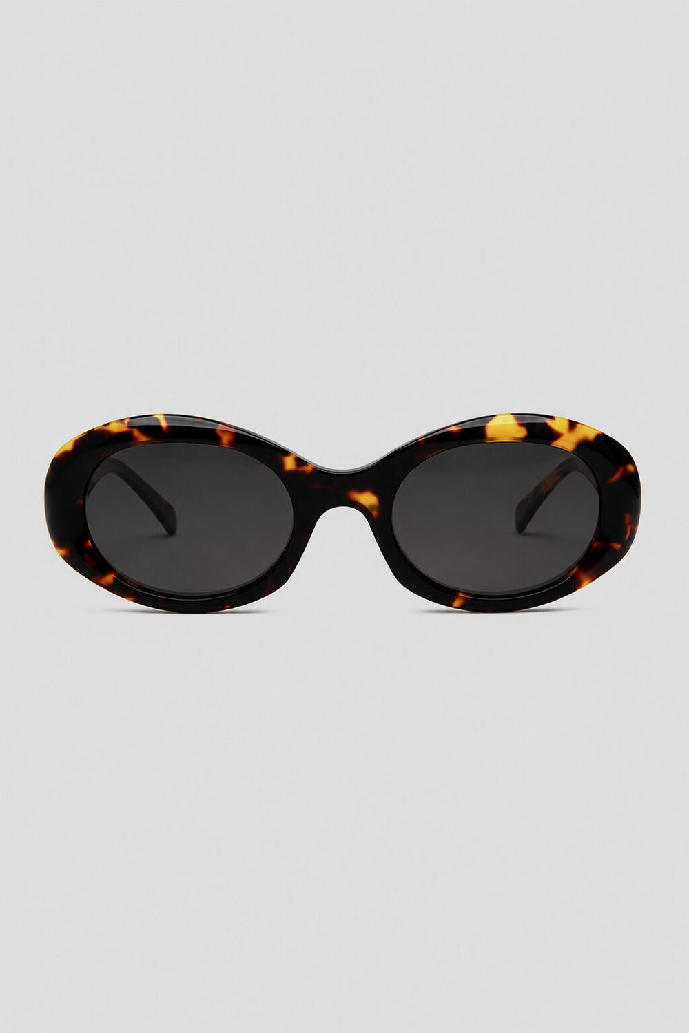 Olivier Marel Gstaad '25 tortoiseshell polarized oval sunglasses in acetate, front view