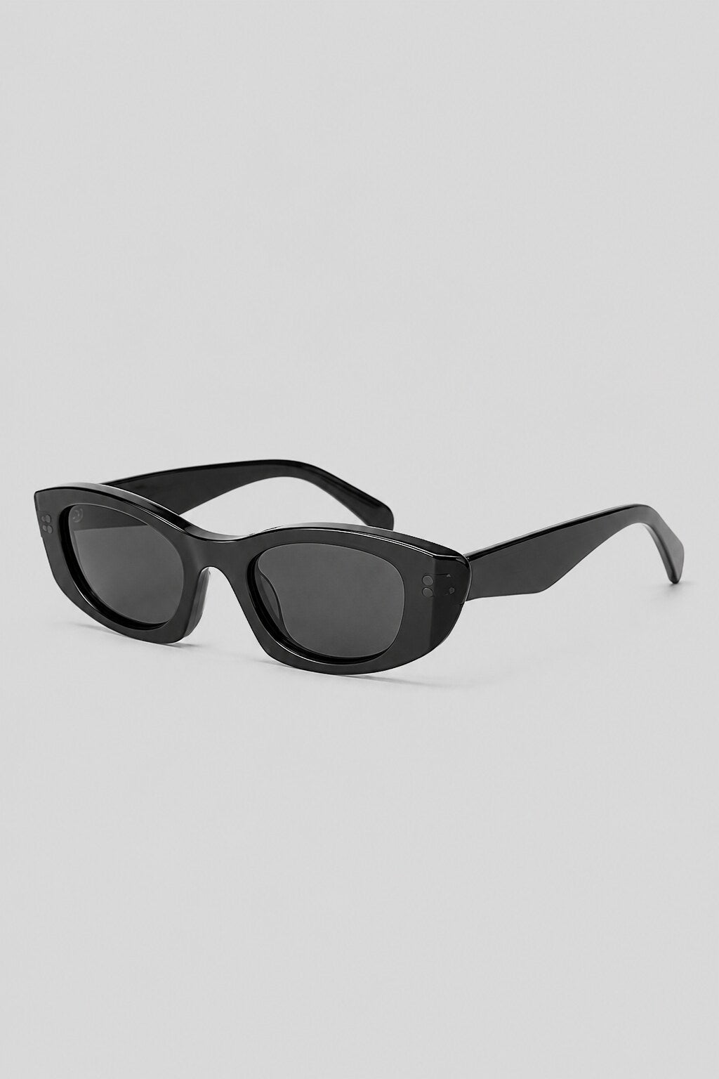 Olivier Marel Hallstatt '33 black polarized rectangle sunglasses, side profile, unisex fit