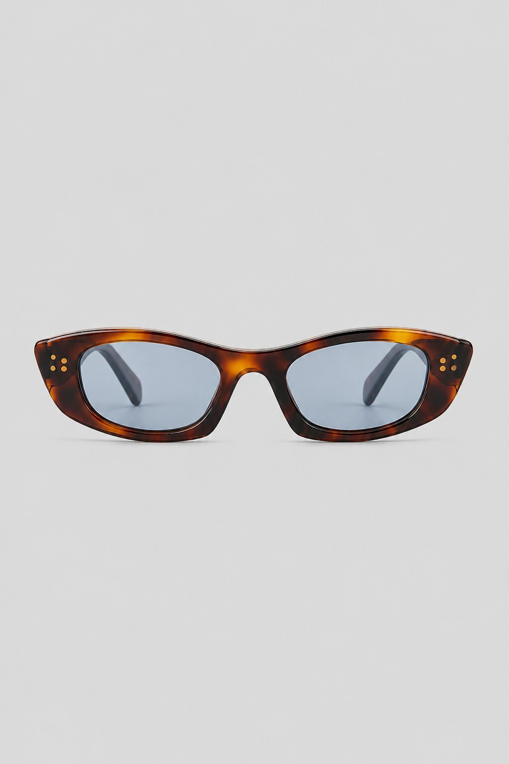 Olivier Marel Hallstatt '33 blue tortoise polarized rectangle sunglasses in acetate, front view