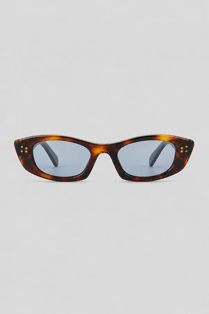 Olivier Marel Hallstatt '33 blue tortoise polarized rectangle sunglasses in acetate, front view