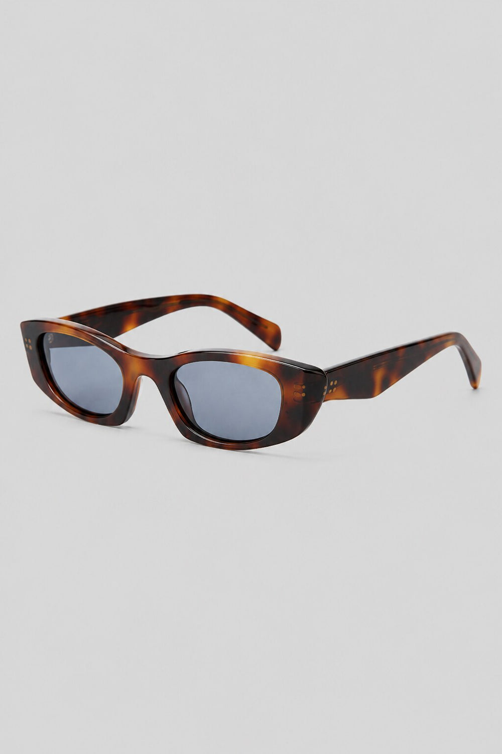 Olivier Marel Hallstatt '33 blue tortoise polarized rectangle sunglasses, side profile, unisex fit
