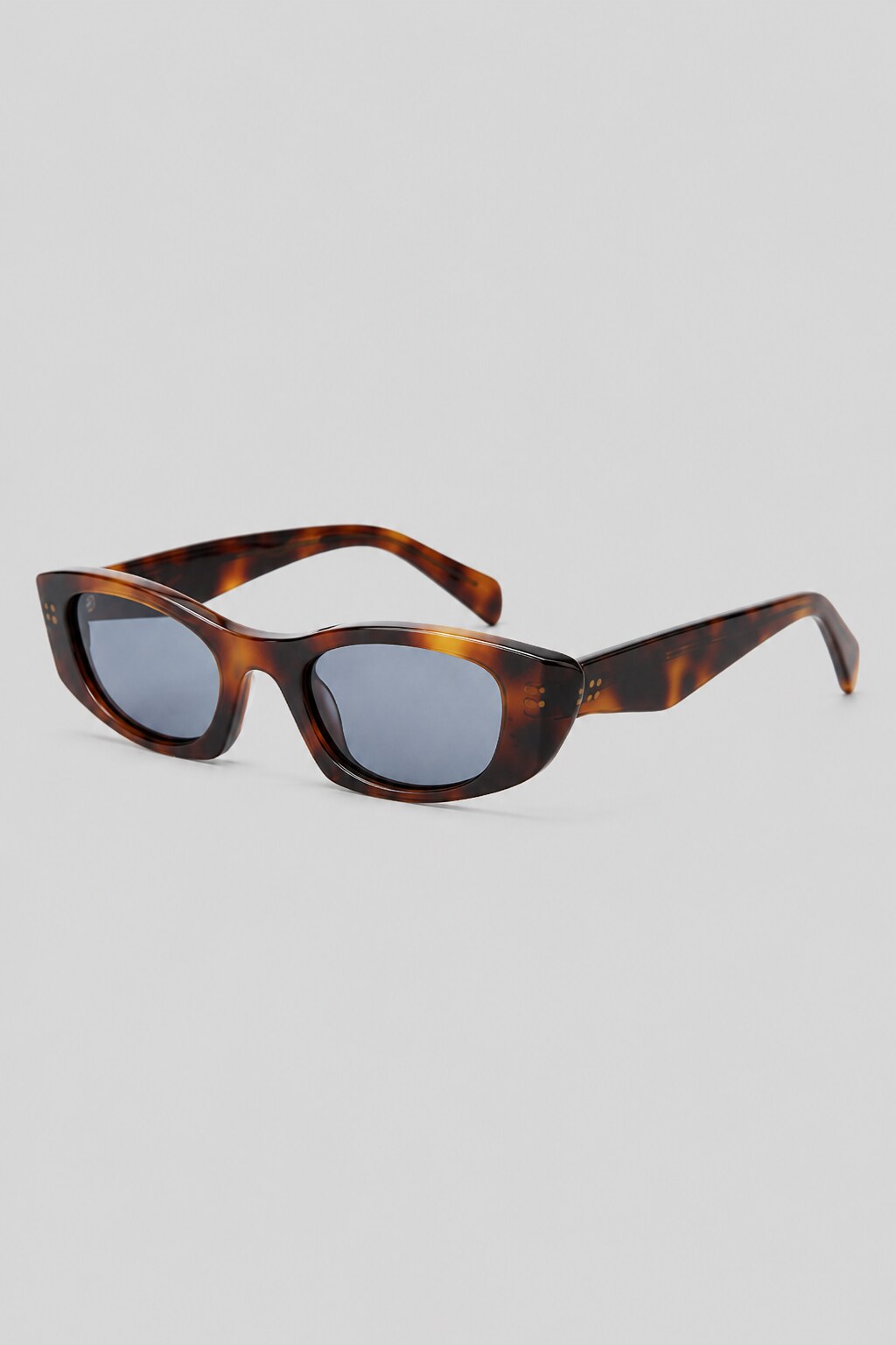 Olivier Marel Hallstatt '33 blue tortoise polarized rectangle sunglasses, side profile, unisex fit