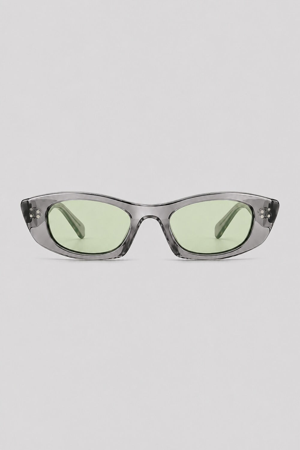 Olivier Marel Hallstatt '33 green polarized rectangle sunglasses in acetate, front view